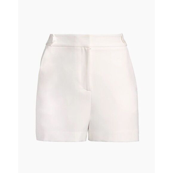 MILLY Aria Cady Sz 6 Button Tab Shorts Ivory Ecru White - Picture 8 of 16